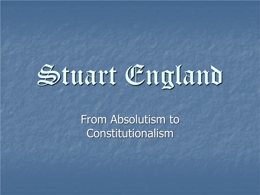 Stuart England