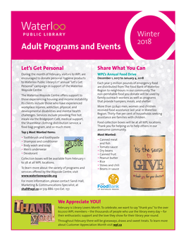 Adult Programs and Events