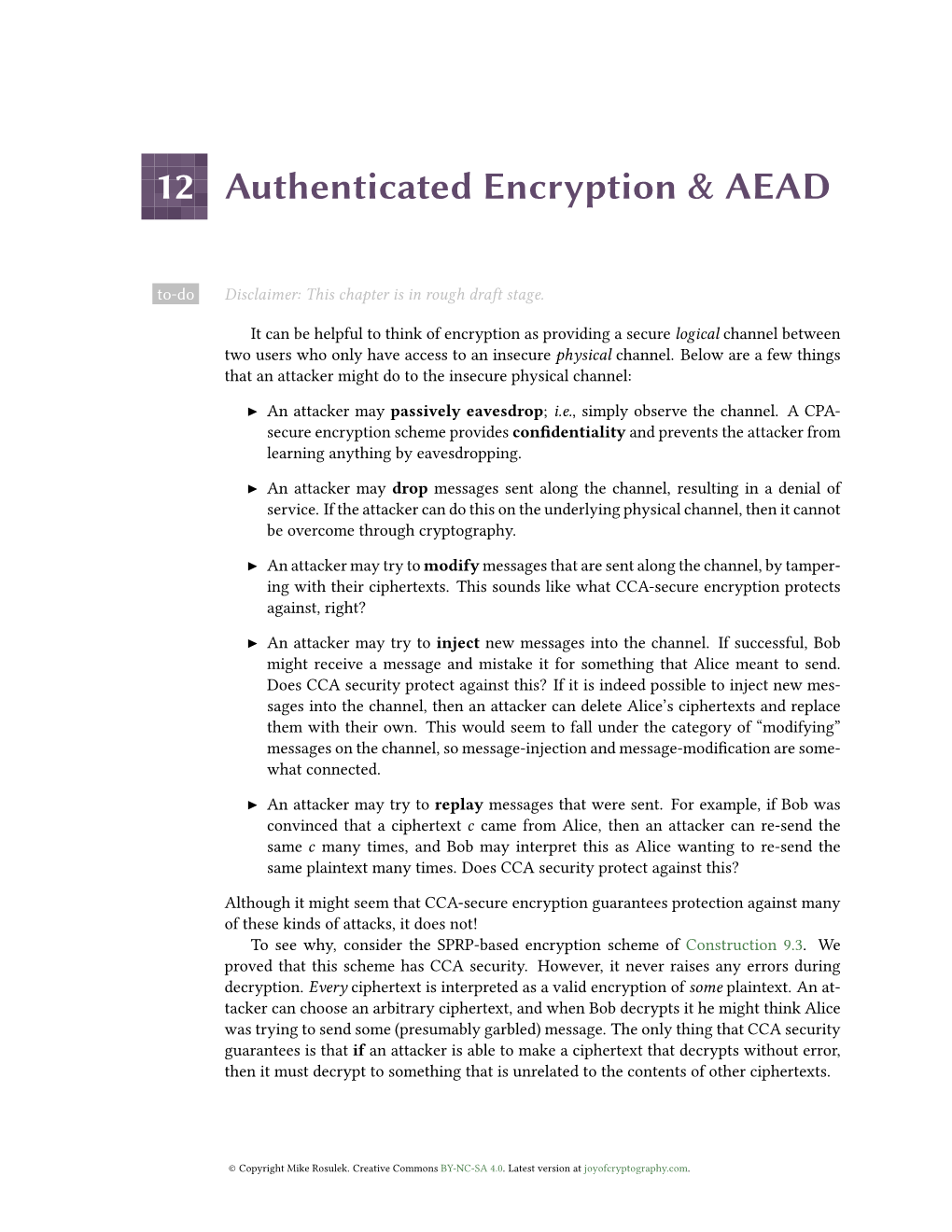 Authenticated Encryption & AEAD