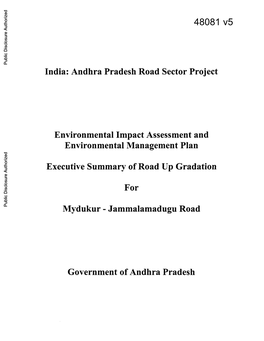 Jammalamadugu Road Government of Andhra