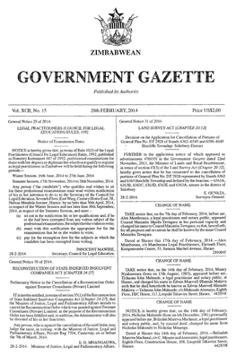 Gove]Inment Gazette