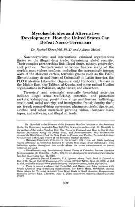 How the United States Can Defeat N Arco-Terrorism