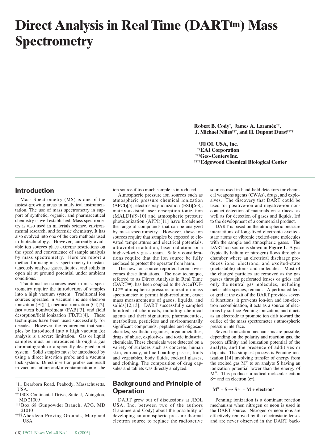 Direct Analysis in Real Time DART Mass Spectrometry.Pdf