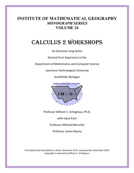 Calculus 2 Workshops