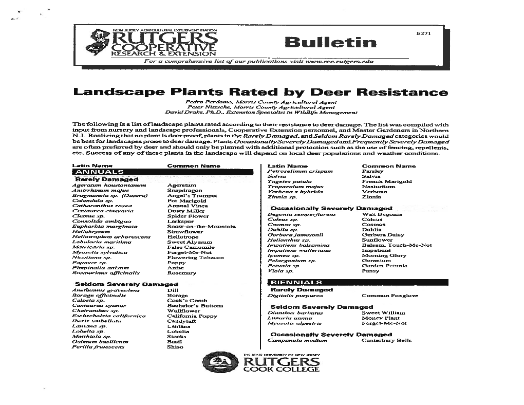 Deer Resistance Tree Guide (PDF)