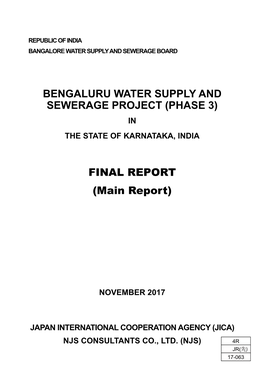 Bengaluru Water Supply and Sewerage Project (Phase 3) in the State of Karnataka, India