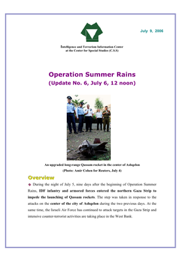 Operation Summer Rains (Update No