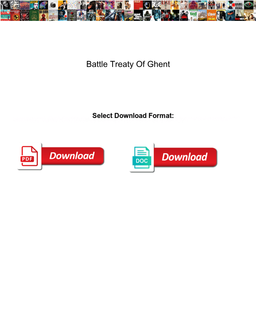 Battle Treaty of Ghent