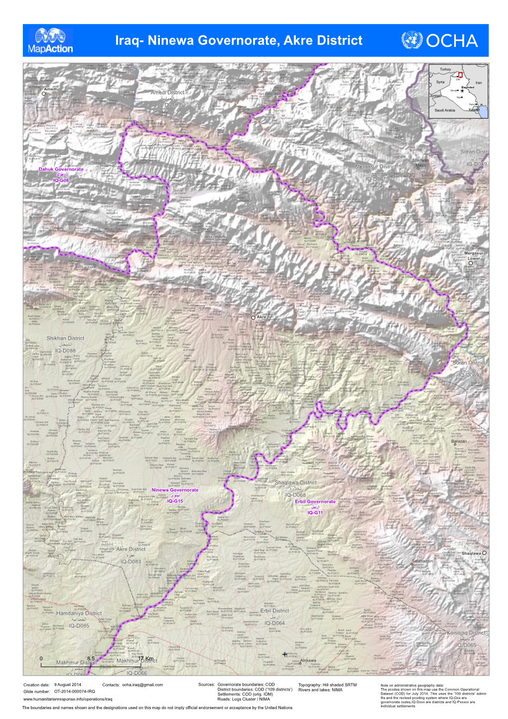 Iraq- Ninewa Governorate, Akre District