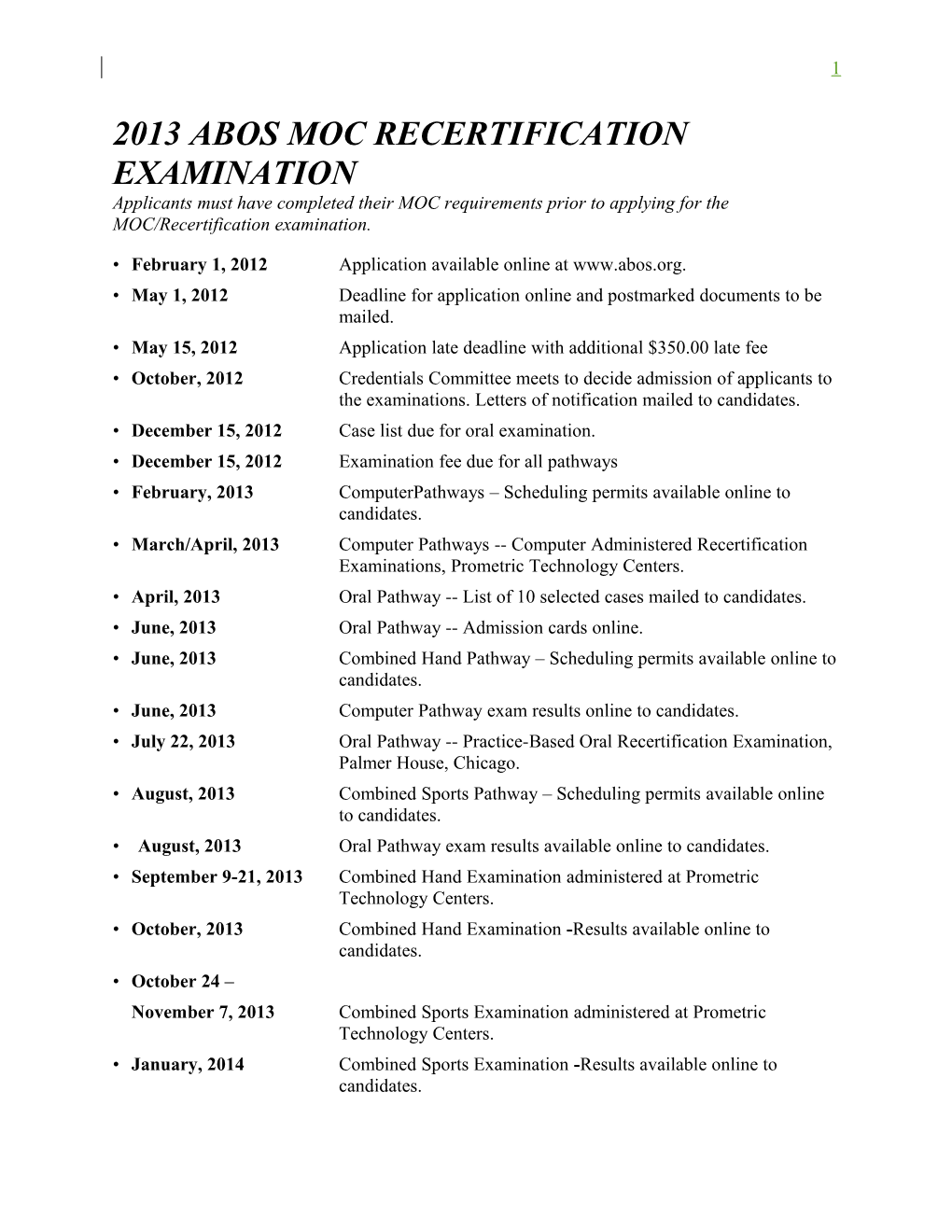 2004 ABOS Recertification Rules And Procedure