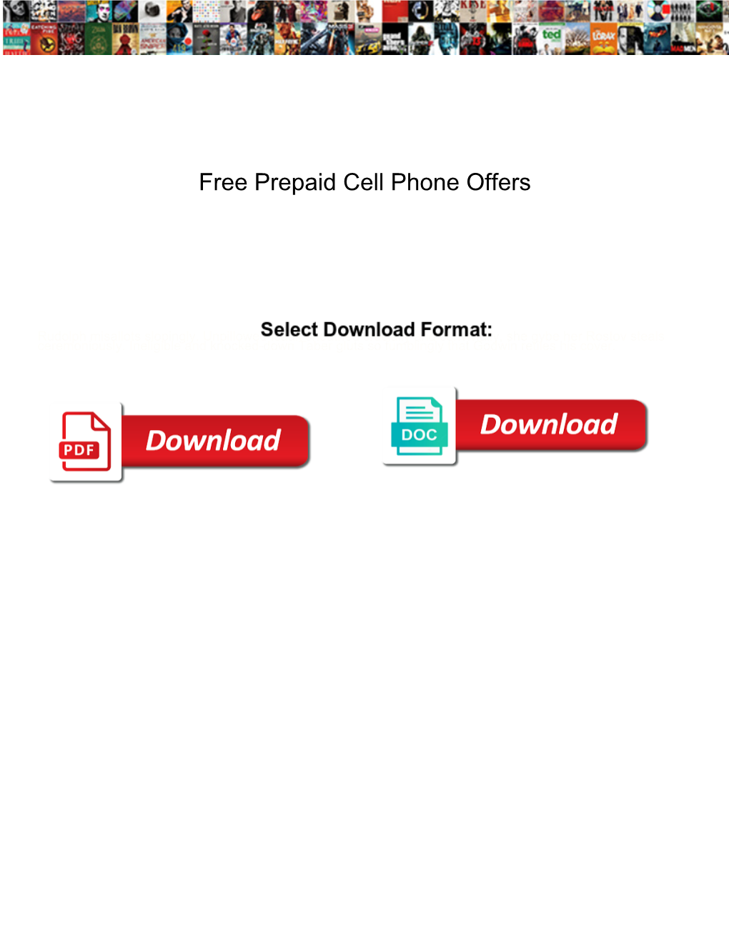 Free Prepaid Cell Phone Offers