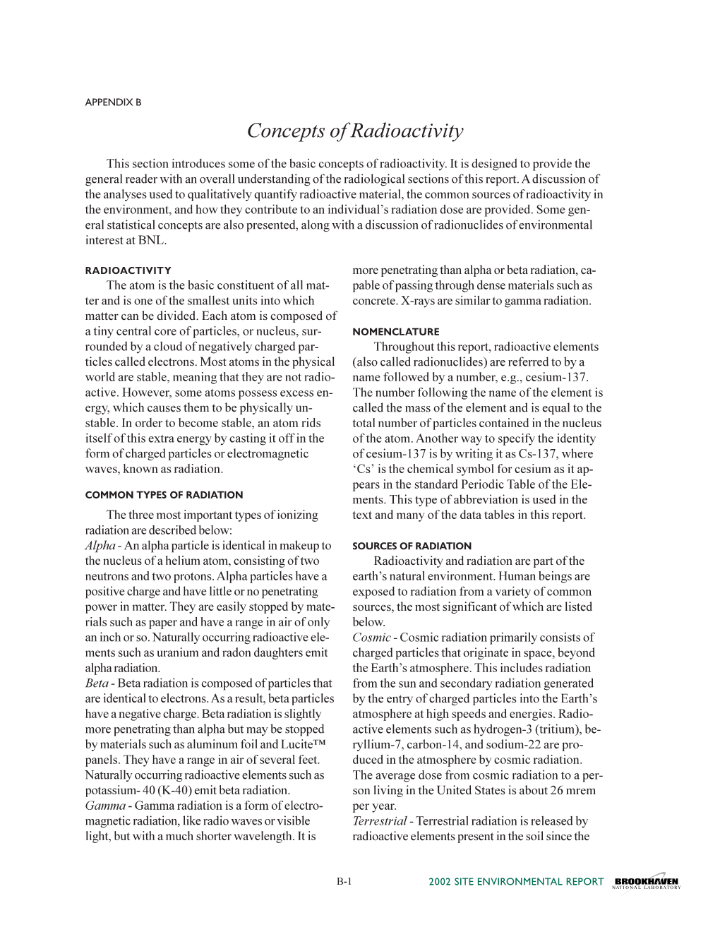 Concepts of Radioactivity