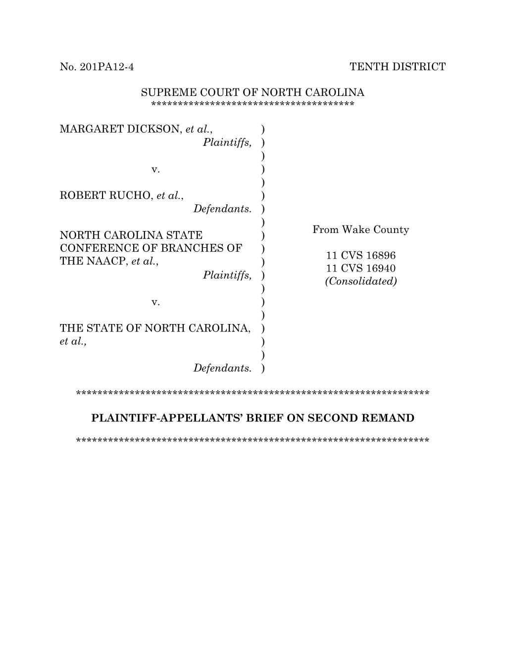 No. 201PA12-4 TENTH DISTRICT SUPREME COURT of NORTH