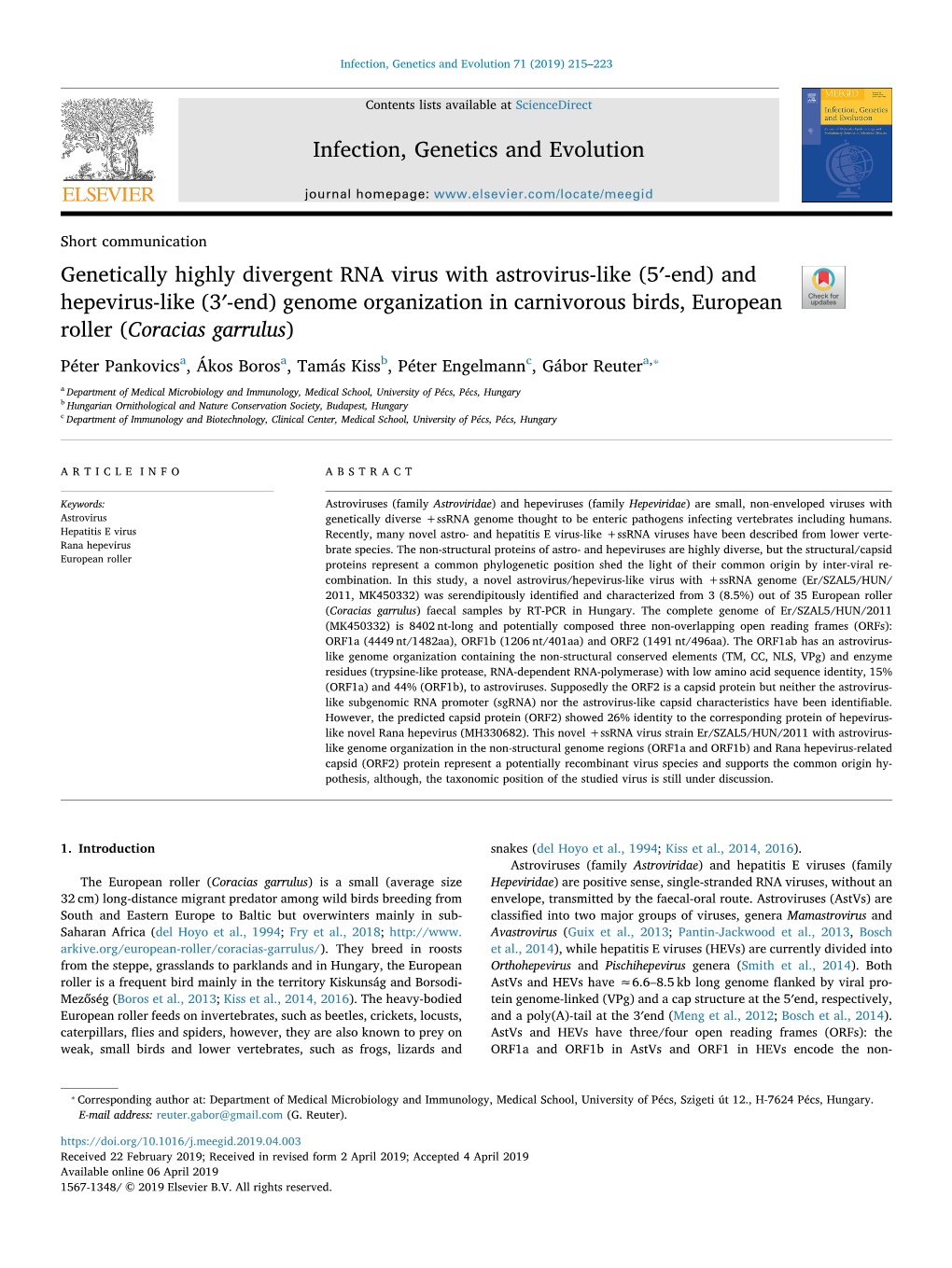 Genetically Highly Divergent RNA Virus with Astrovirus-Like