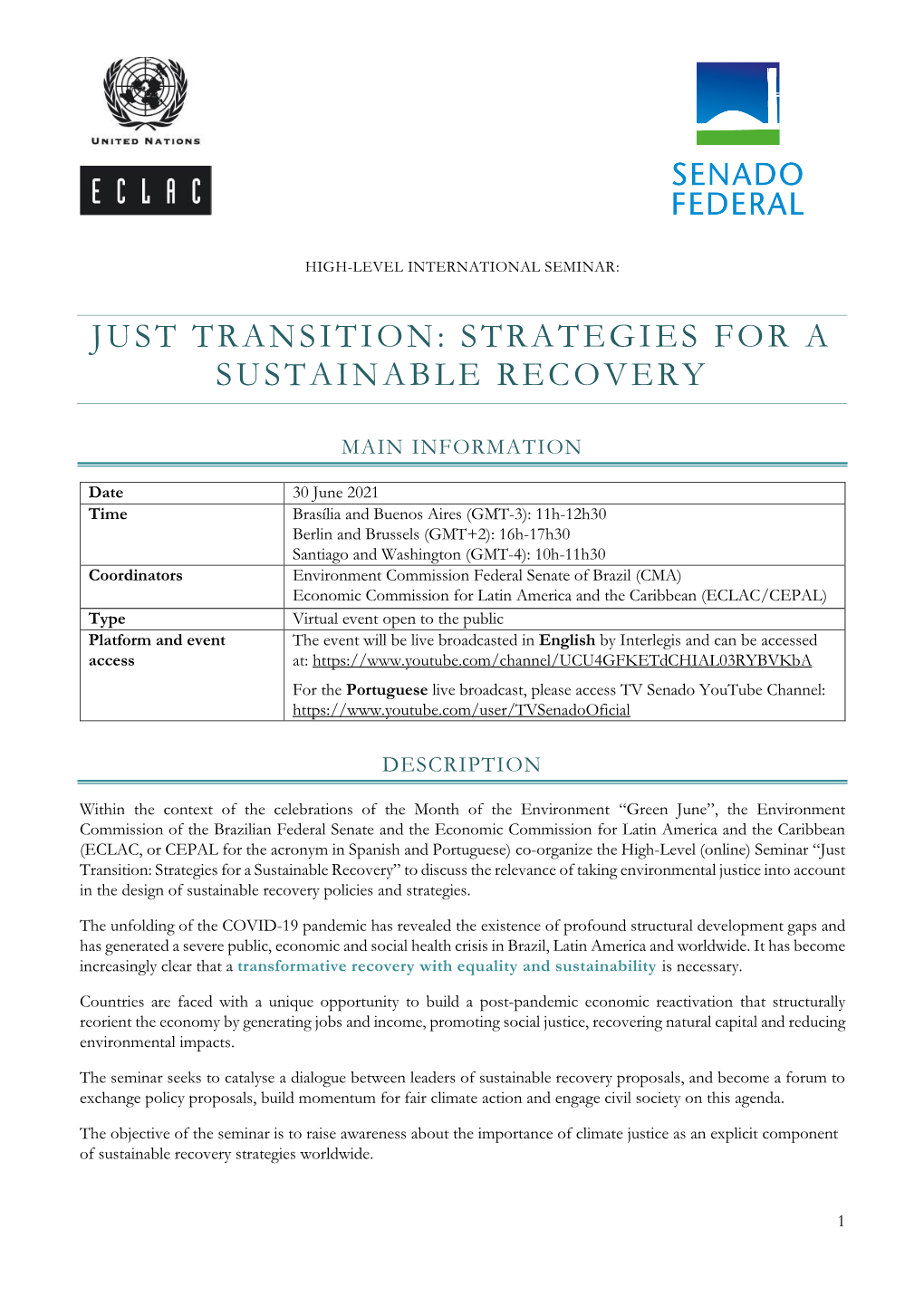 Just Transition: Strategies for a Sustainable Recovery