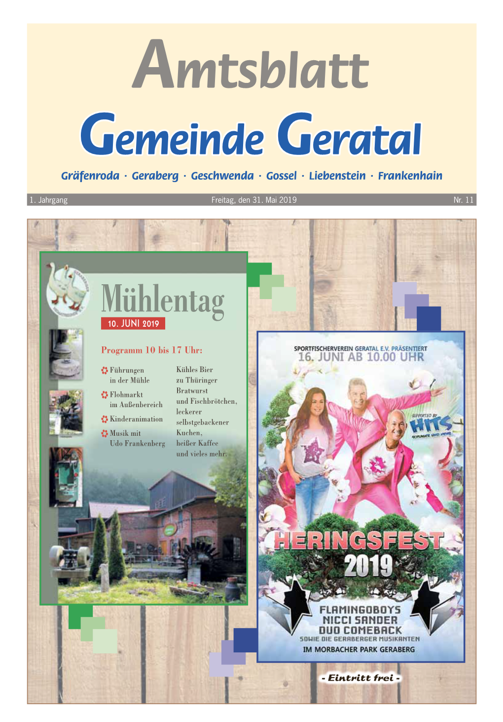 Amtsblatt Gemeinde Geratal Gräfenroda · Geraberg · Geschwenda · Gossel · Liebenstein · Frankenhain