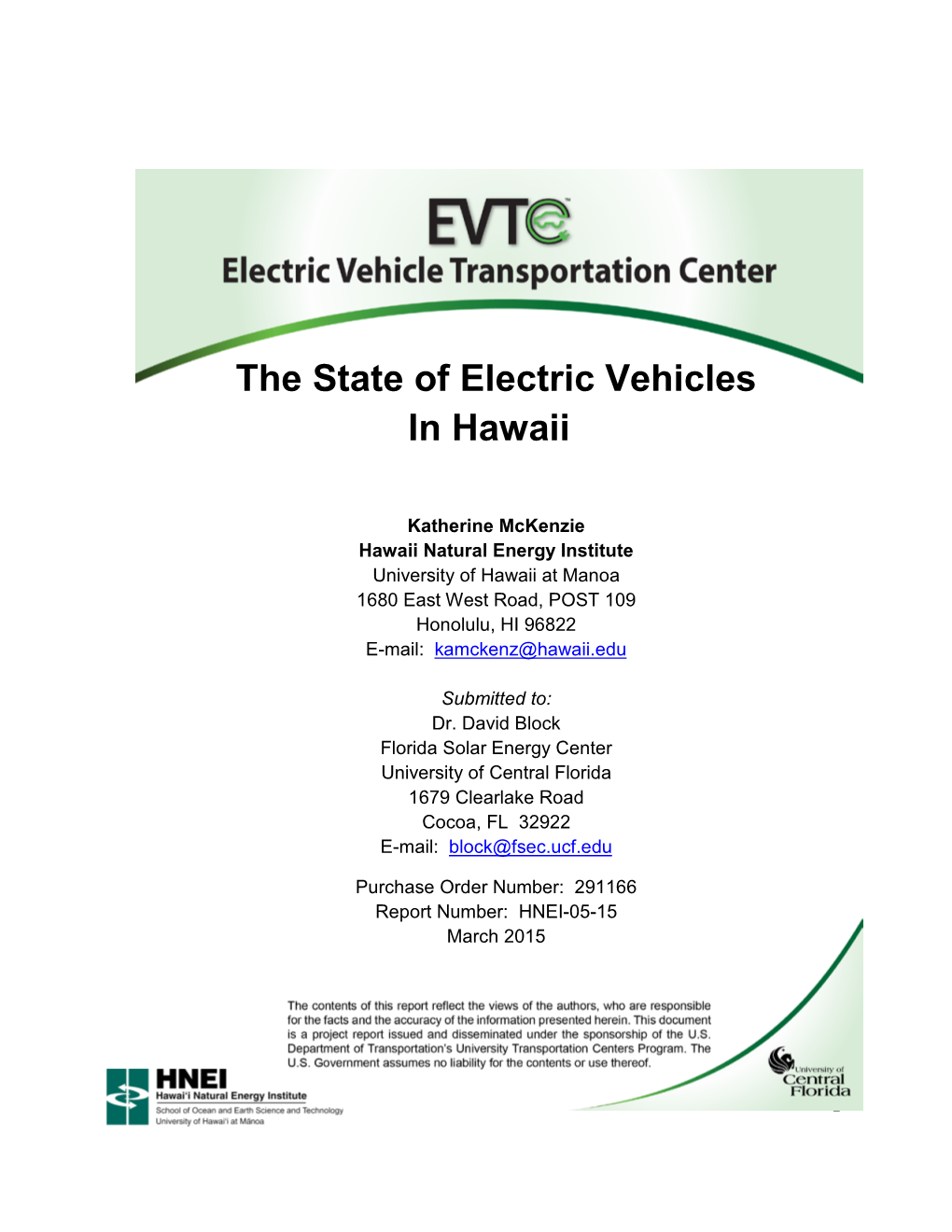 The State of Electric Vehicles in Hawaii