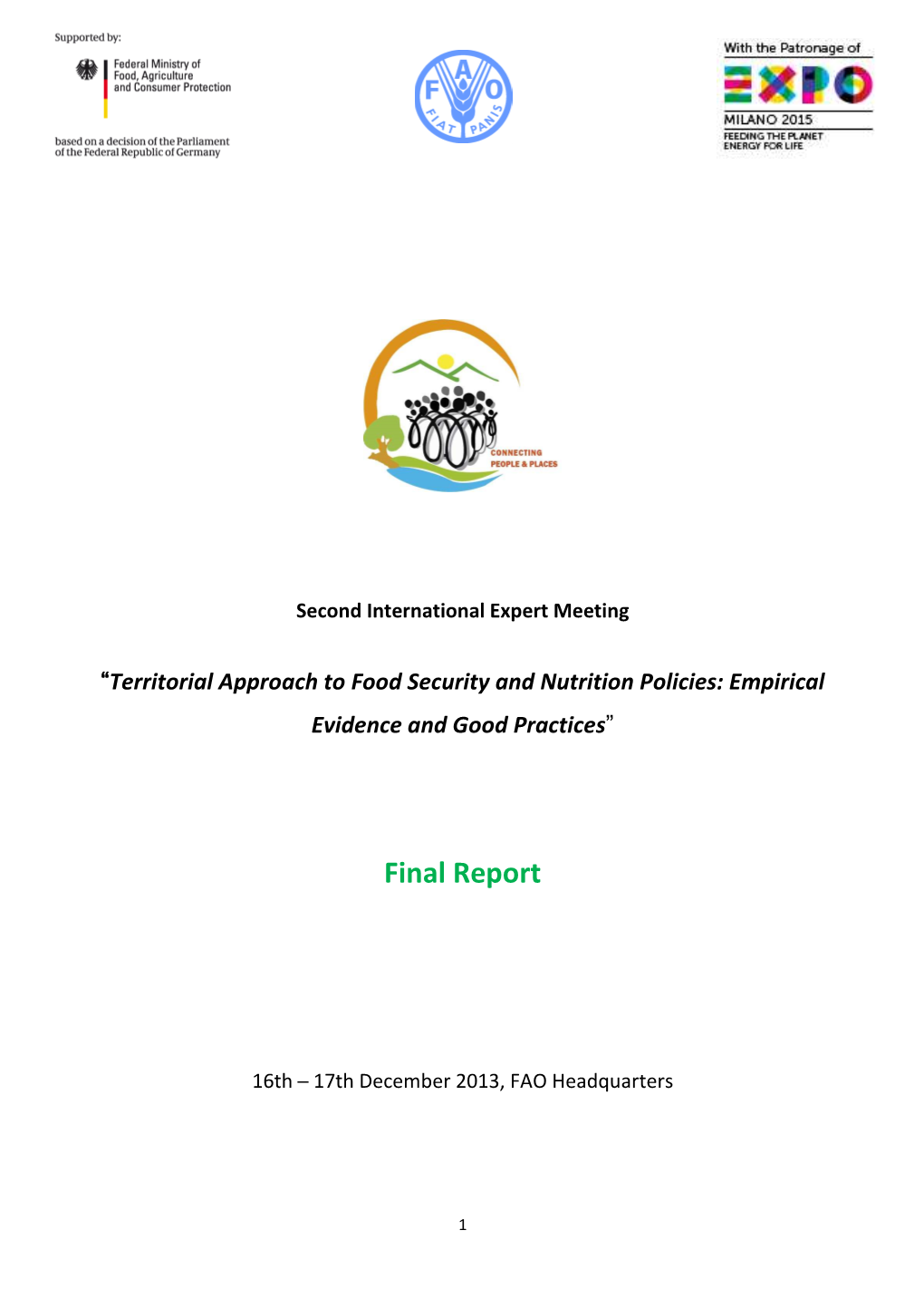 Territorial Approach to Food Security and Nutrition Policies: Empirical Evidence and Good Practices”