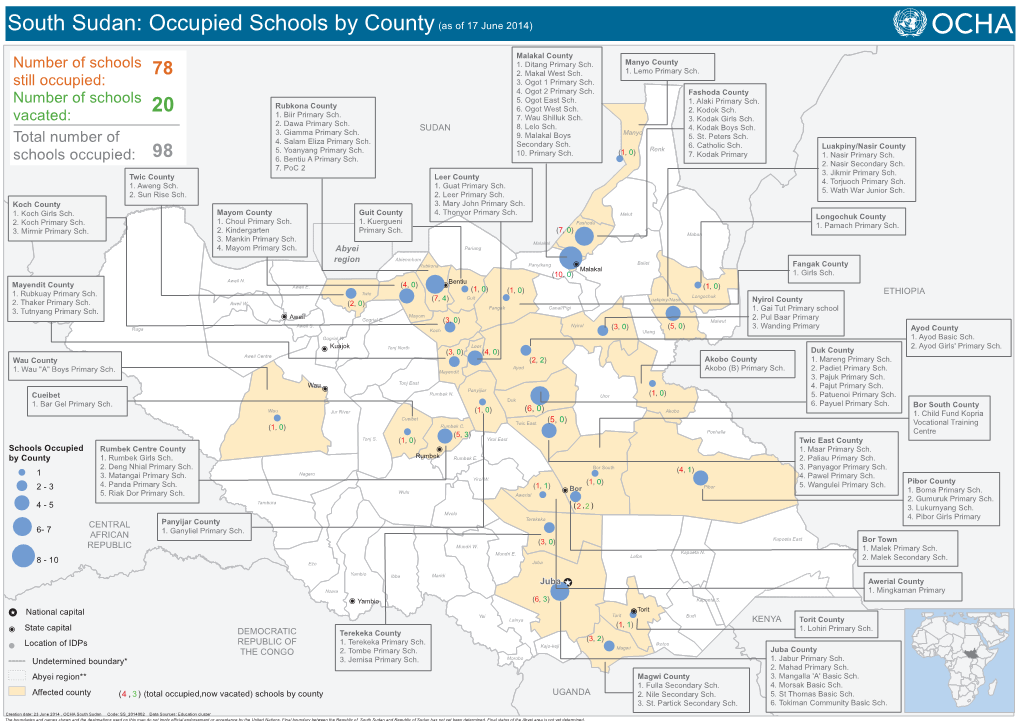 School Occupation Map 23 June 2014 V2.Pdf (English)
