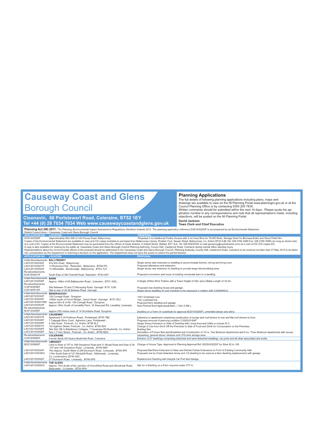 Causeway Coast and Glens Borough Council