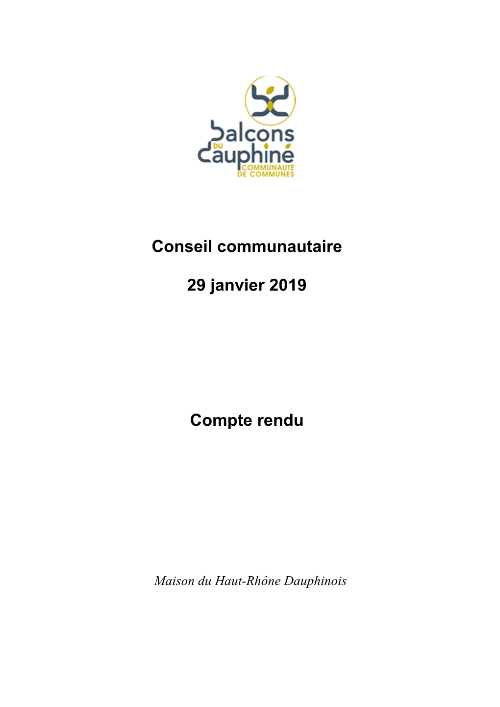 Compte Rendu CC 29 01 2019