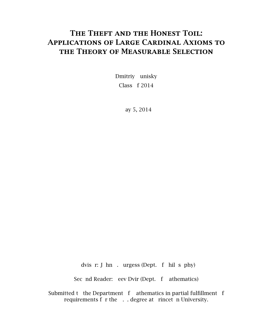 Applications of Large Cardinal Axioms to the Theory of Measurable Selection