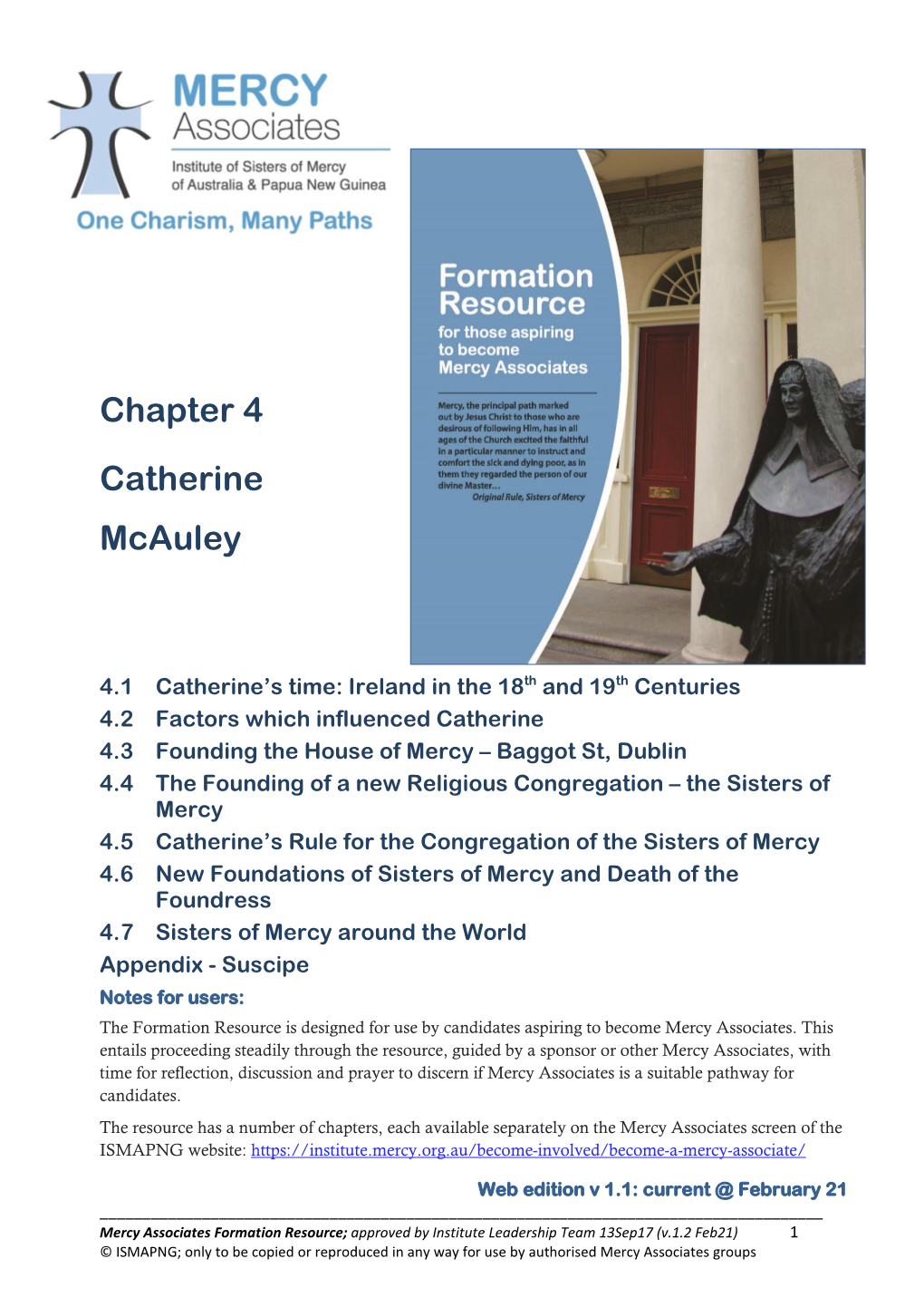 Chapter 4 Catherine Mcauley
