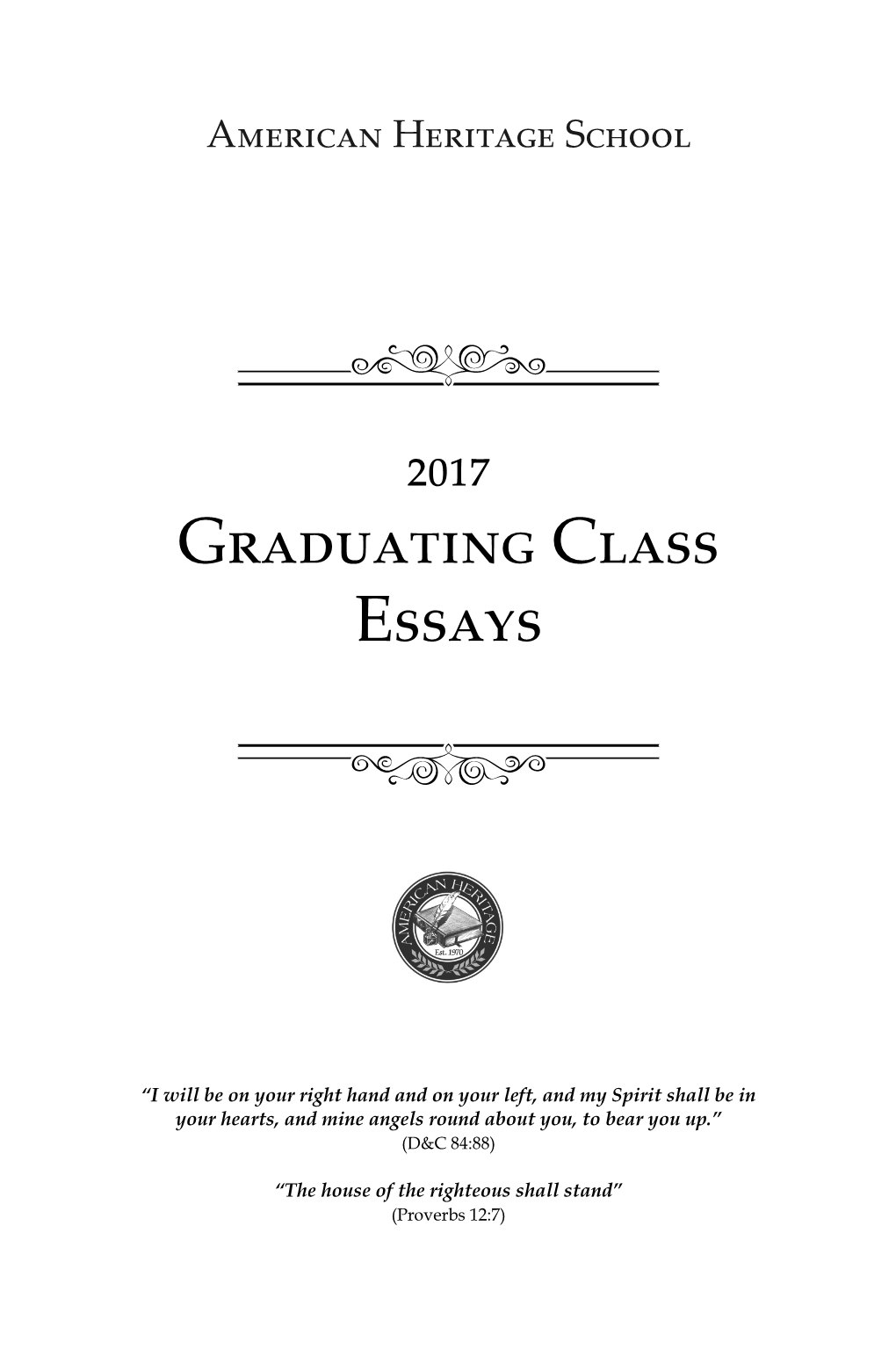 Senior Essays Revised