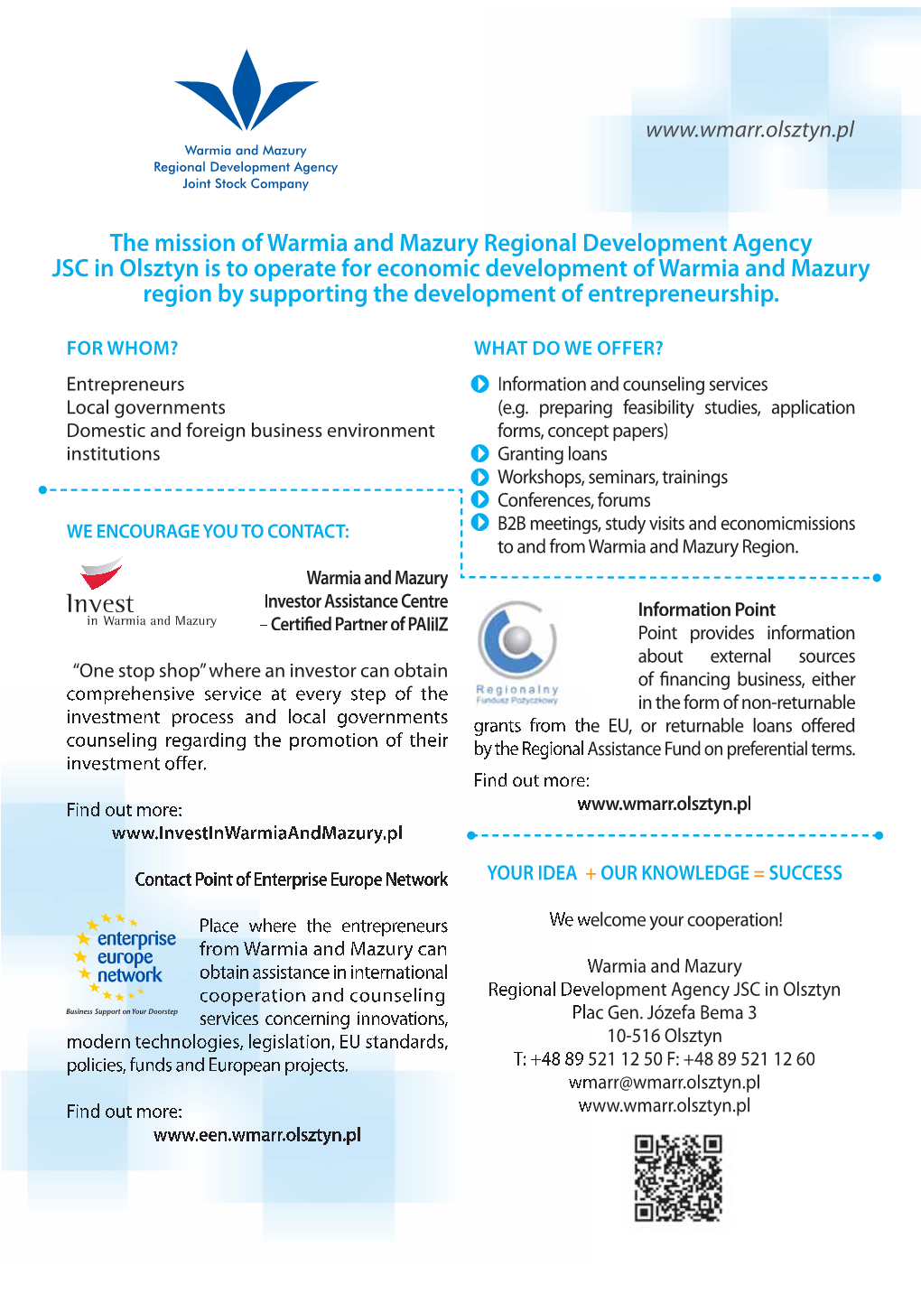 The Mission of Warmia and Mazury Regional Development Agency