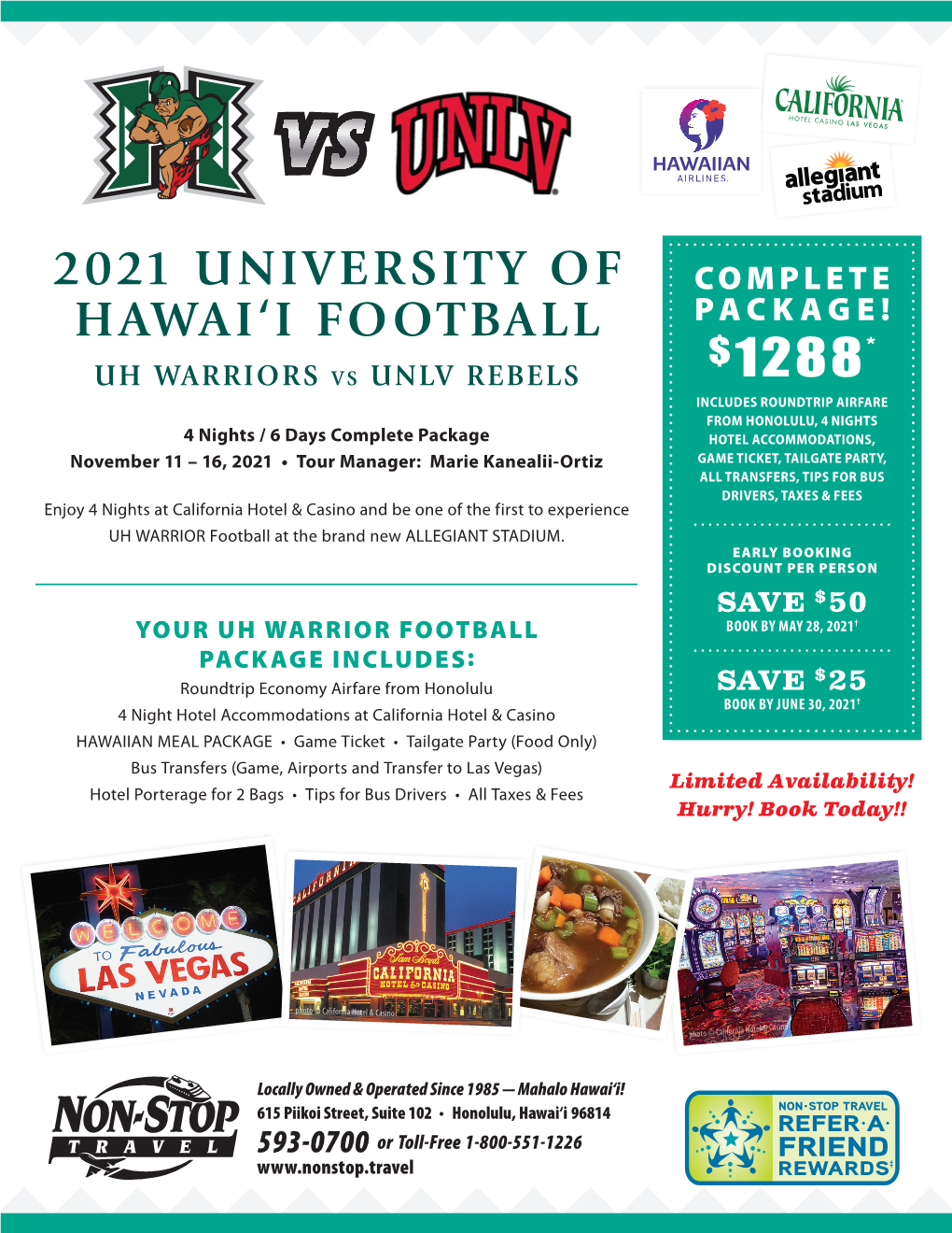 2021 University of Hawai'i Football $1288*