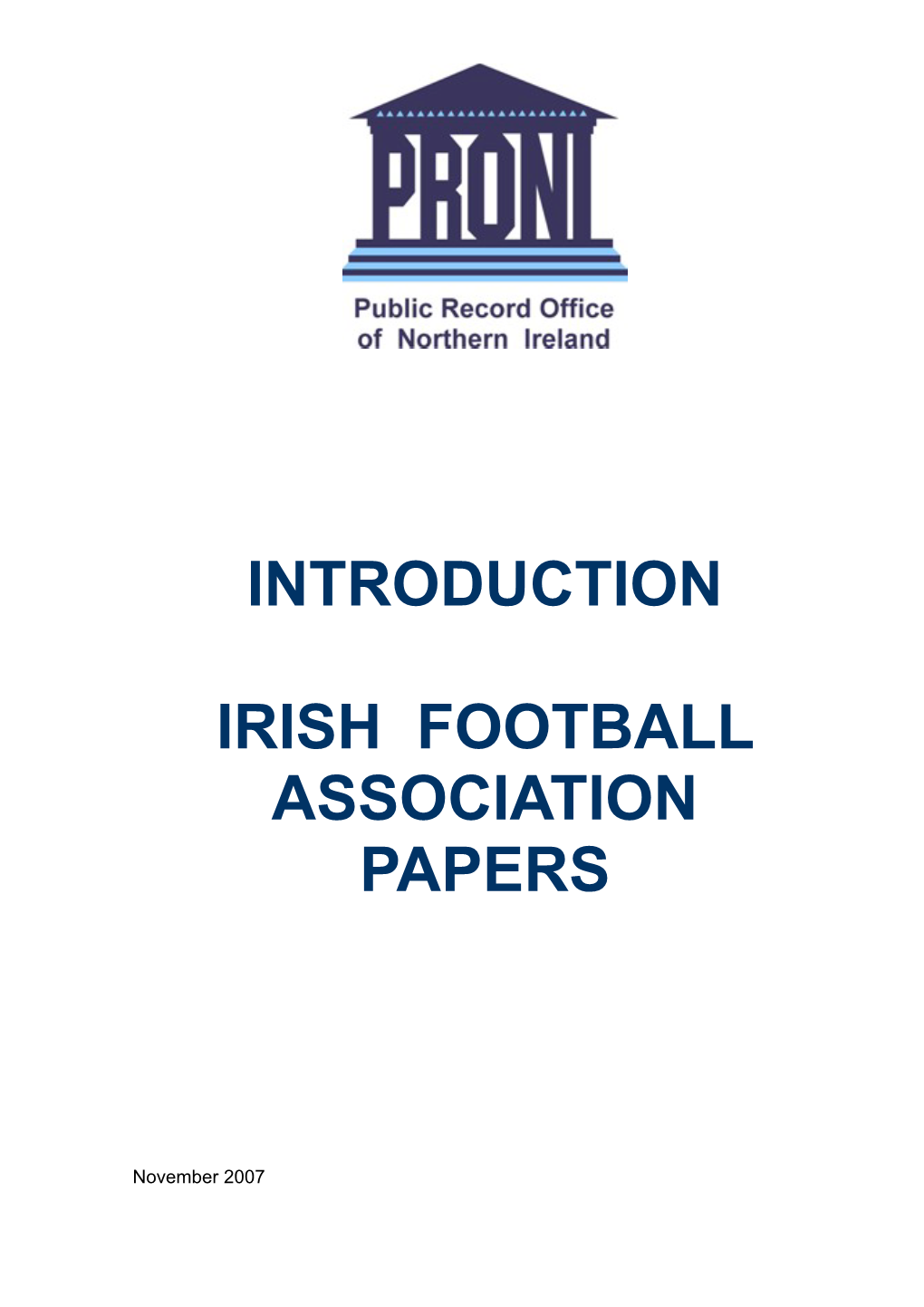 Introduction to the Irish Football Association Papers