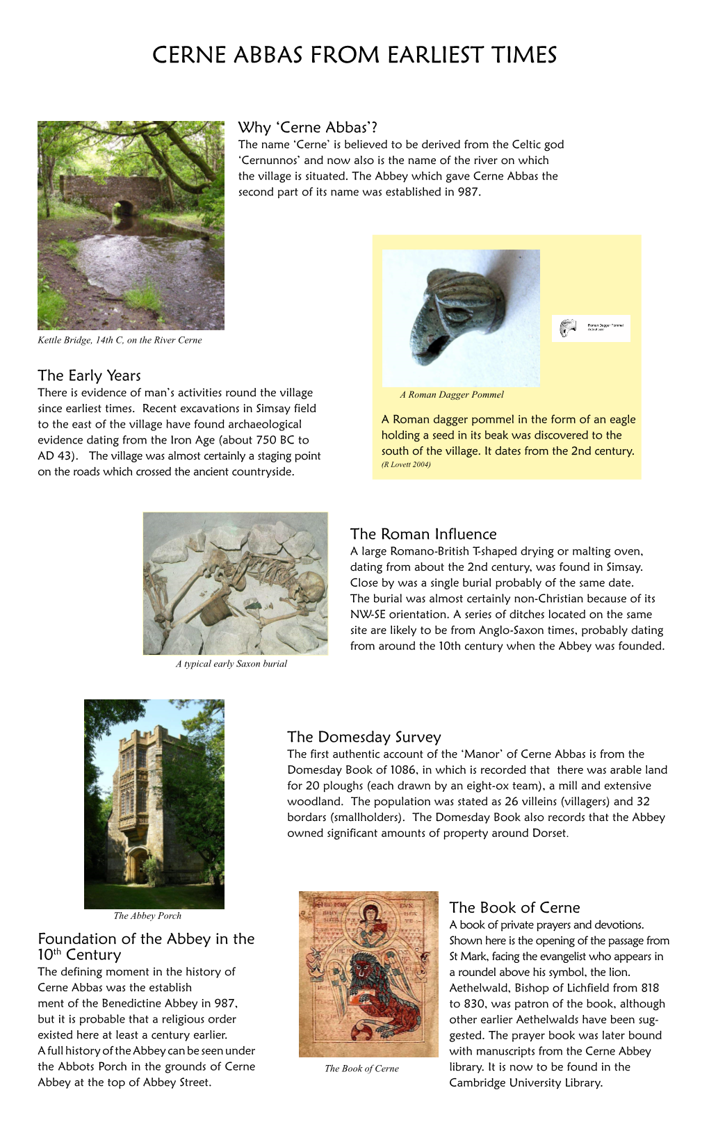 History of the Village of Cerne Abbas