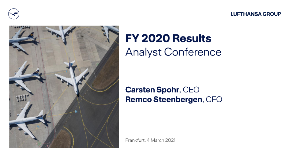 FY 2020 Results Analyst Conference