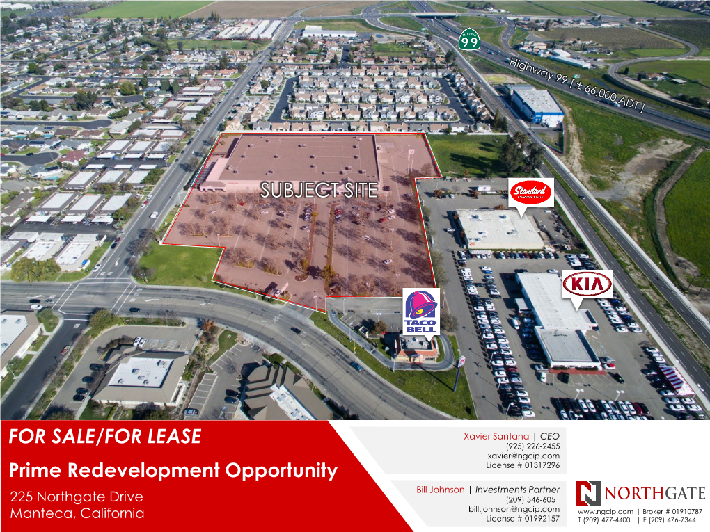 Prime Redevelopment Opportunity for SALE/FOR LEASE SUBJECT