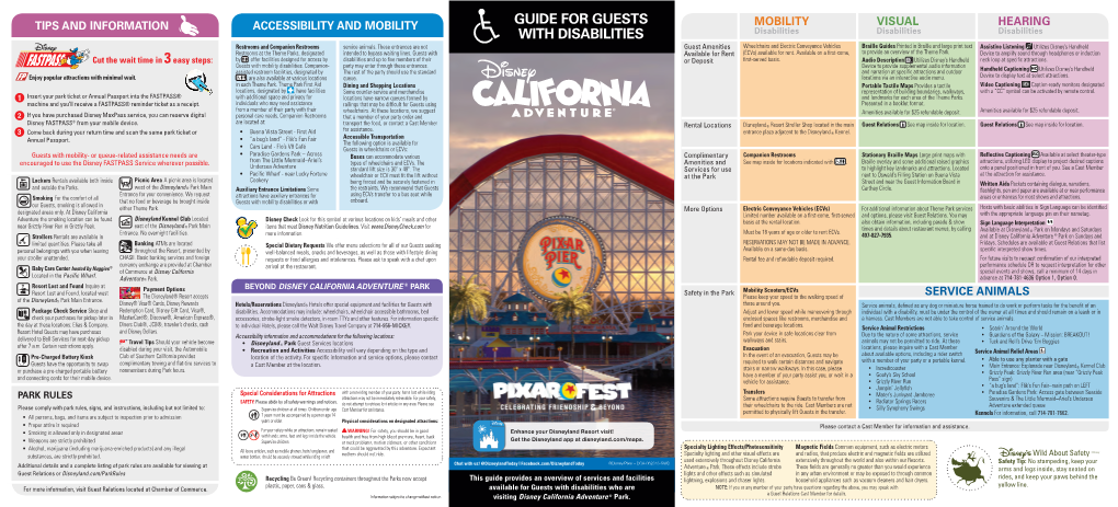 California Adventure Guide for Guests with Disabilities