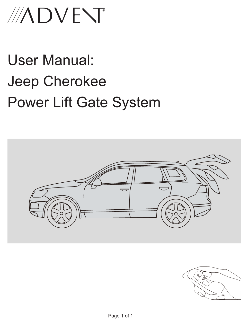 Jeep Cherokee Power Lift Gate System