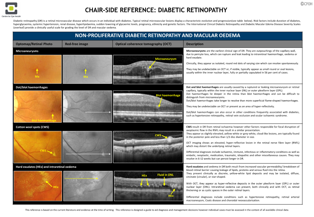 Chair-Side Reference: Diabetic Retinopathy