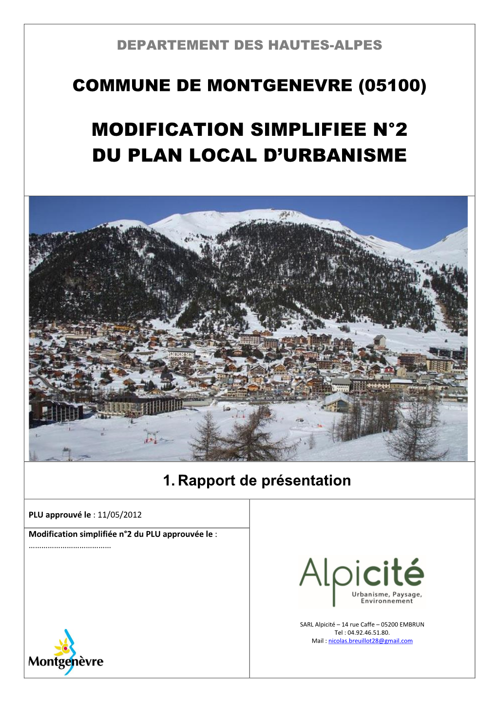 Modification Simplifiee N°2 Du Plan Local D'urbanisme