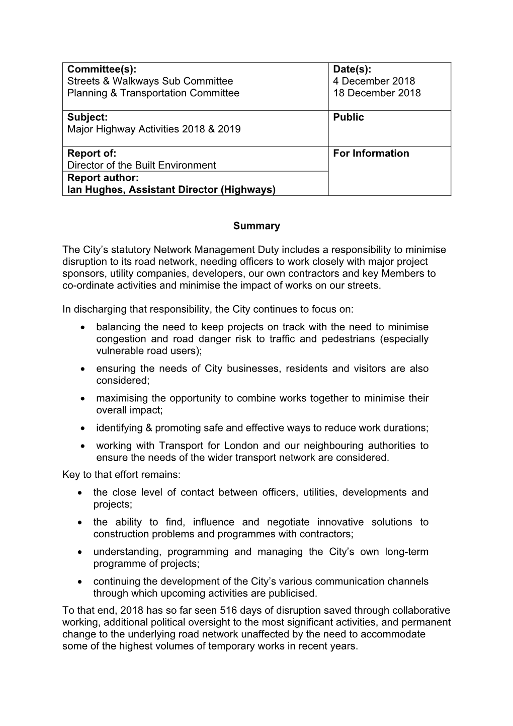 Committee Report Template