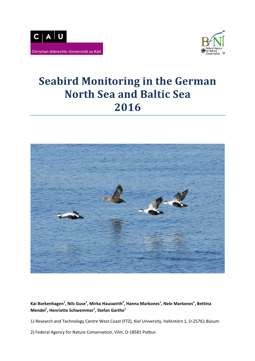 Seabird Monitoring in the German North Sea and Baltic Sea 2016