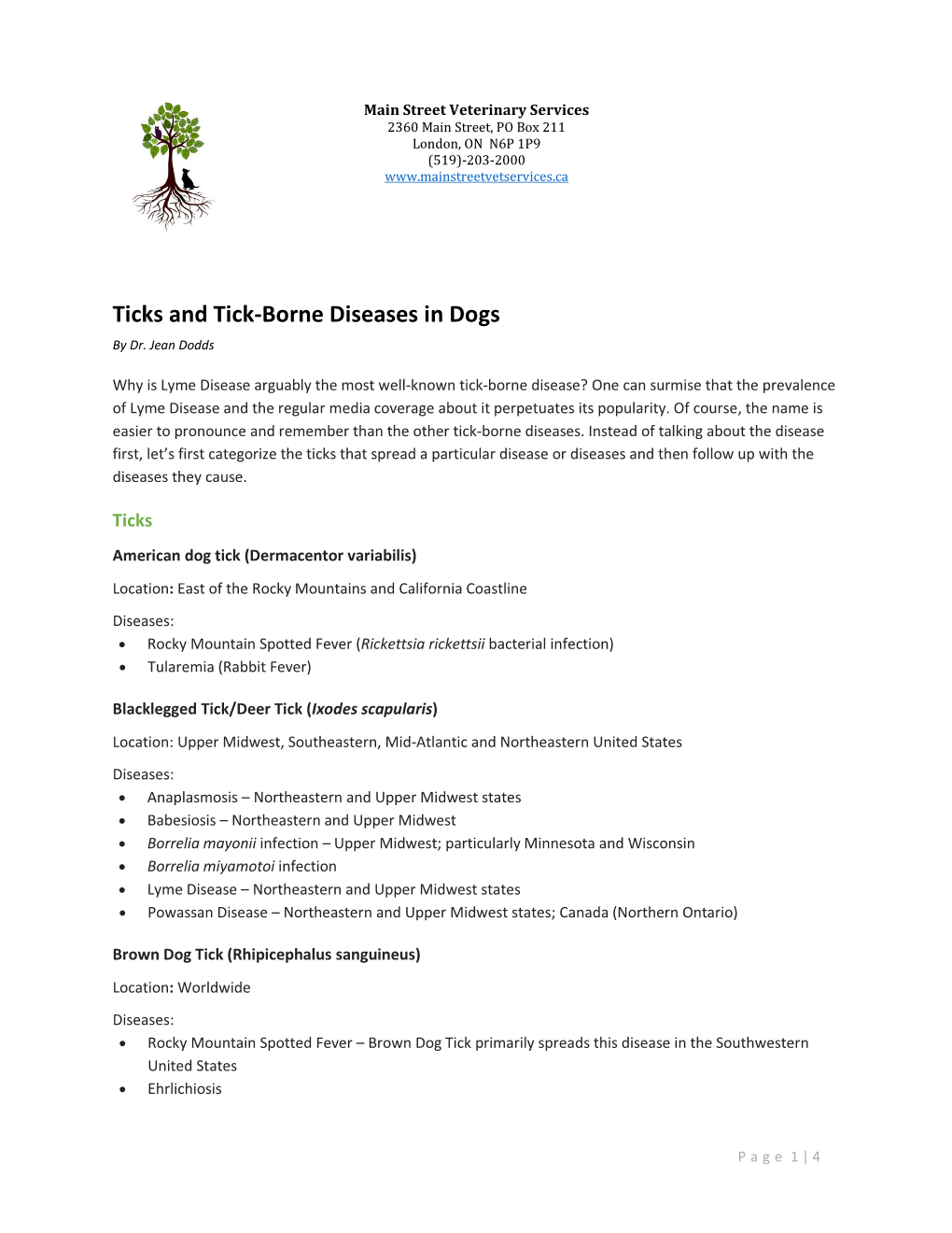 Ticks and Tick-Borne Diseases in Dogs by Dr