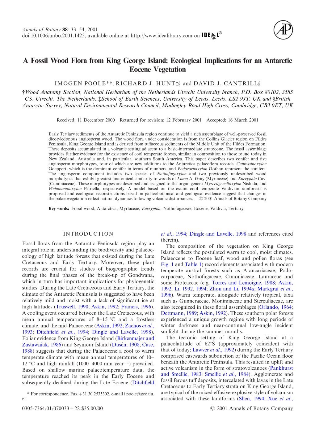 Ecological Implications for an Antarctic Eocene Vegetation