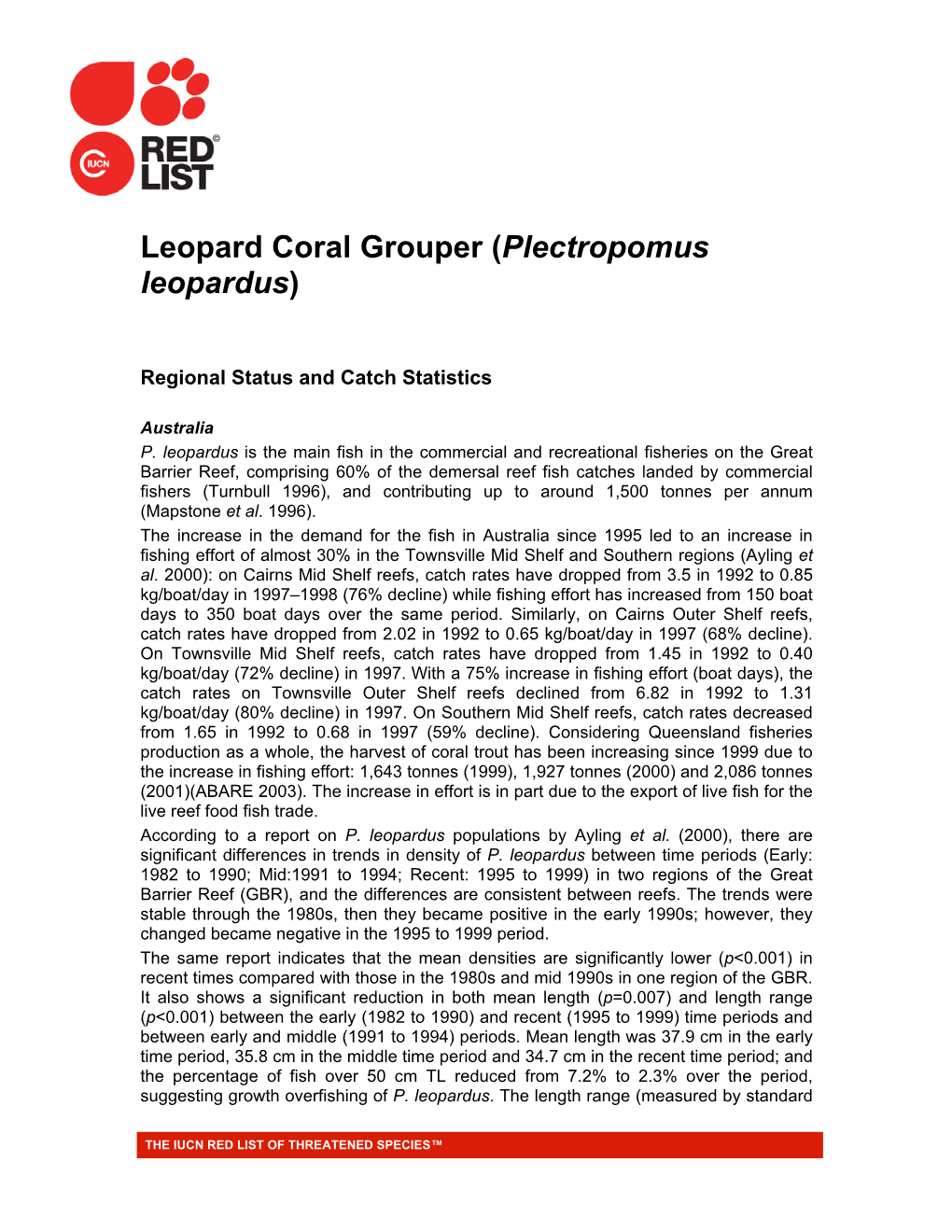 Leopard Coral Grouper (Plectropomus Leopardus)