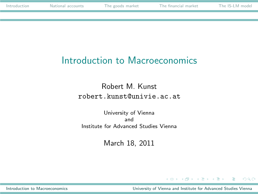 Introduction to Macroeconomics