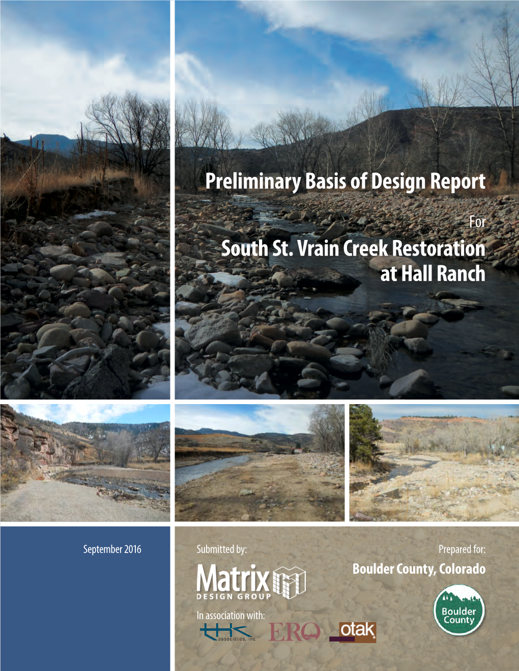 South St Vrain Creek Restoration Preliminary Basis