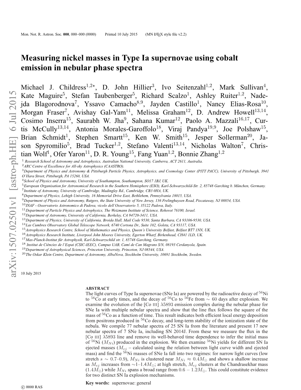 Measuring Nickel Masses in Type Ia Supernovae Using Cobalt Emission in Nebular Phase Spectra