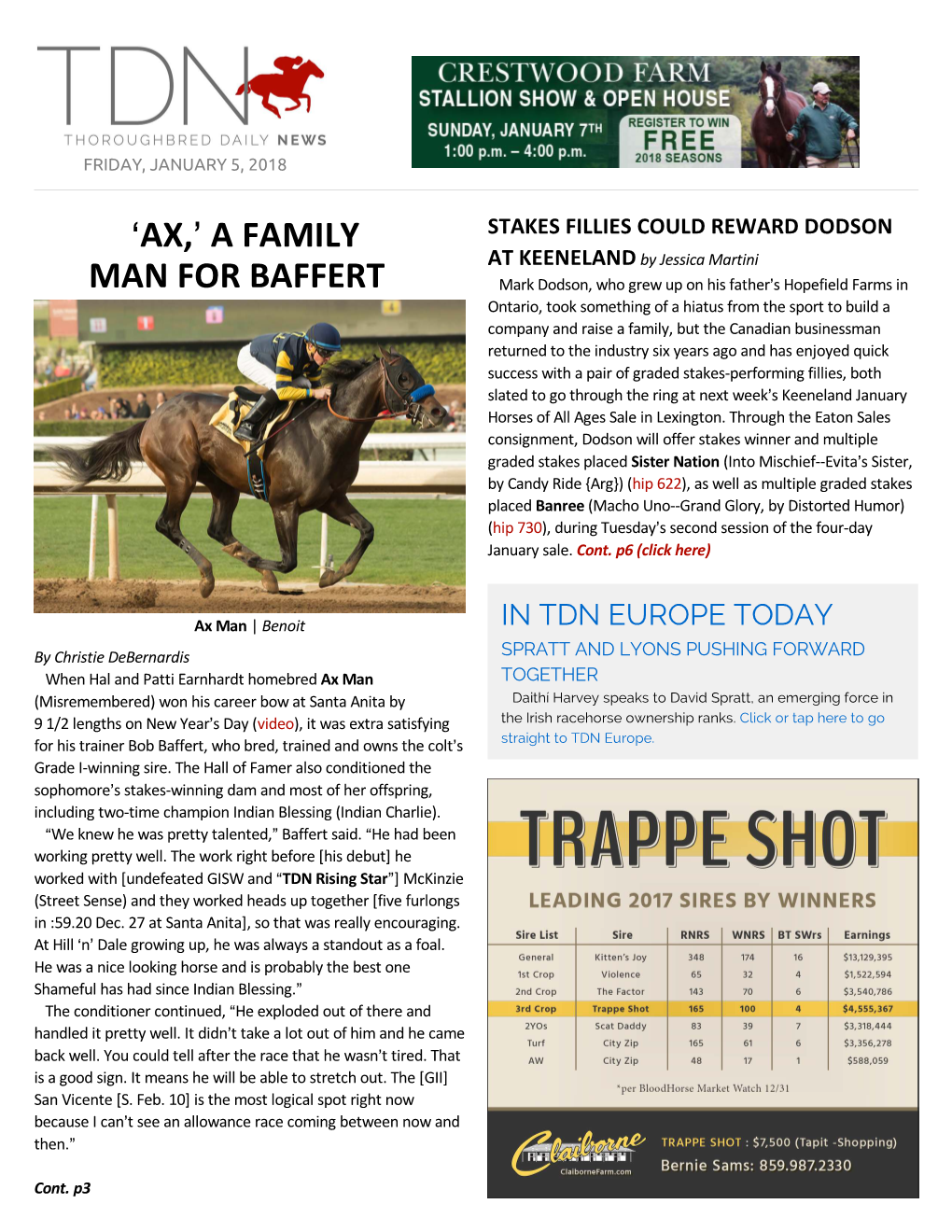 Ax,= a Family Man for Baffert Cont