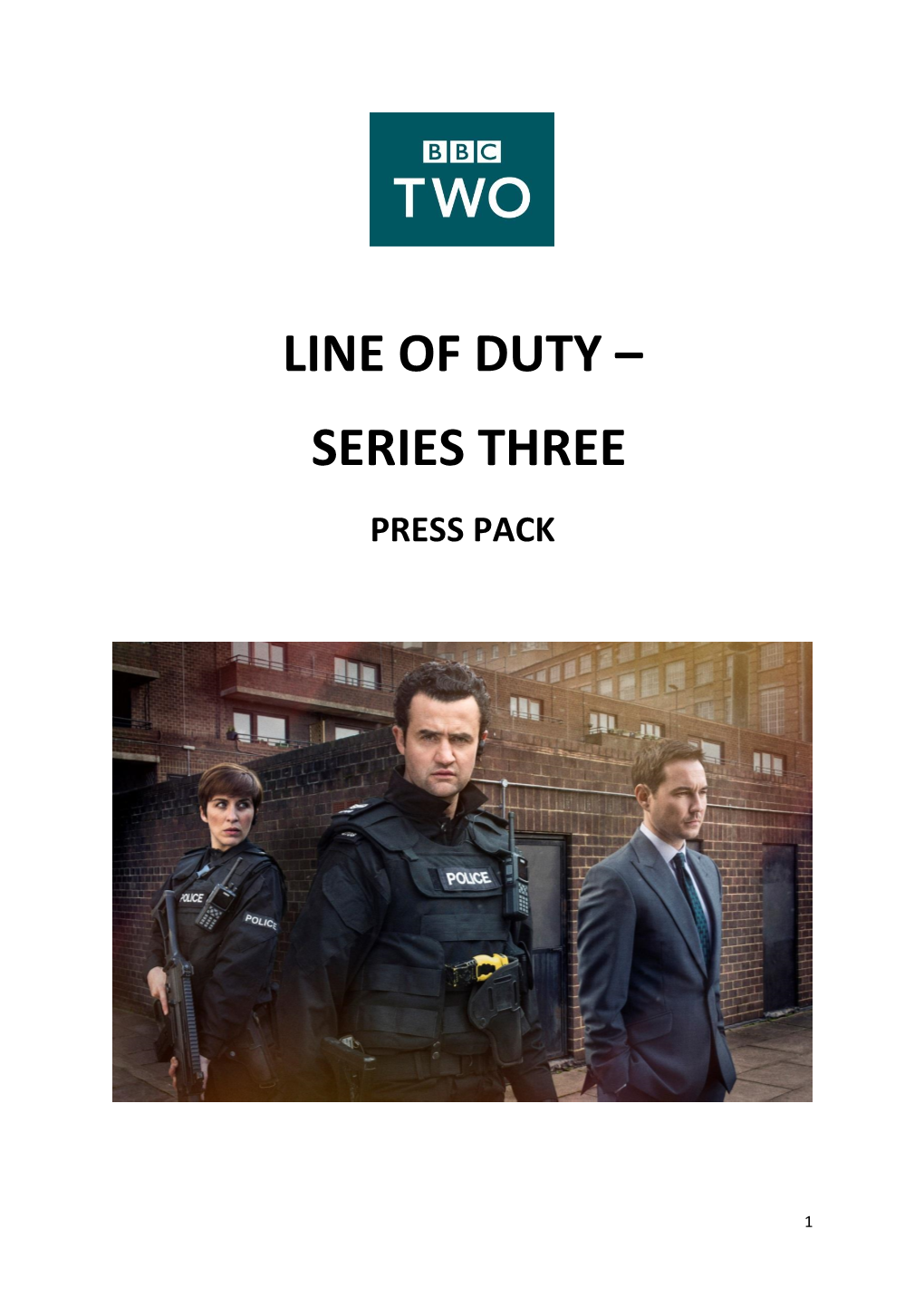 Line of Duty – Series Three Press Pack