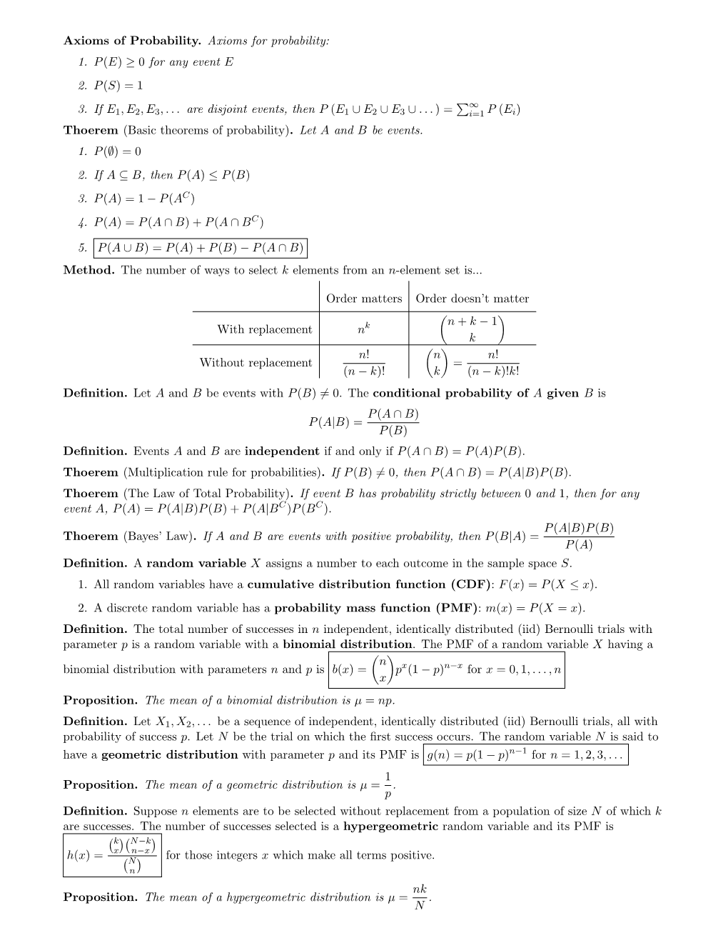 Formulas (Draft)
