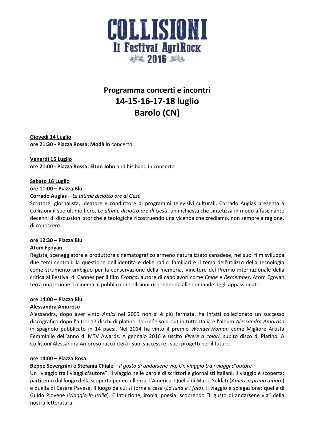 Programma Completo